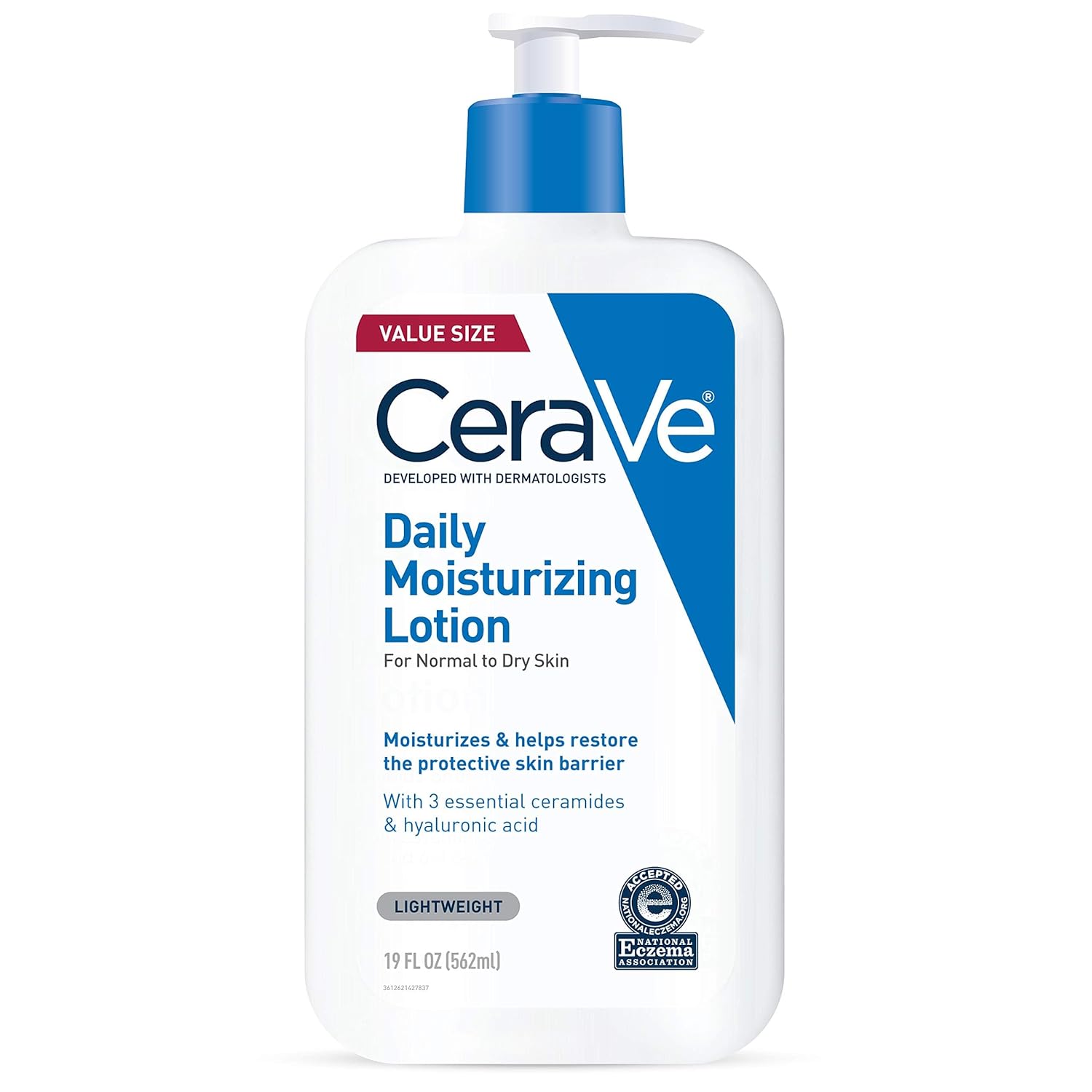 Moisturizing Lotion for Dry Skin, with Hyaluronic Acid and Ceramides, 19 Ounce