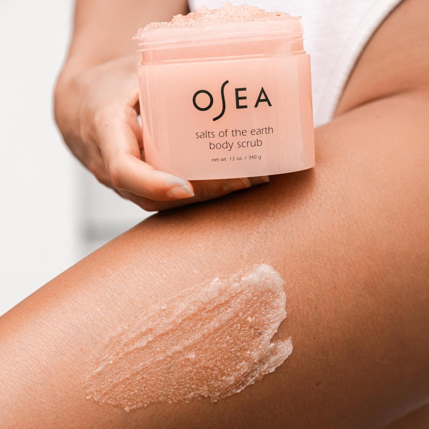 Salts of the Earth Body Scrub 12 Oz - Pink Himalayan Salt Scrub - Gentle Body Exfoliation Skincare - Ideal Spa Gift for Pampering - Clean Beauty & Vegan Body Care